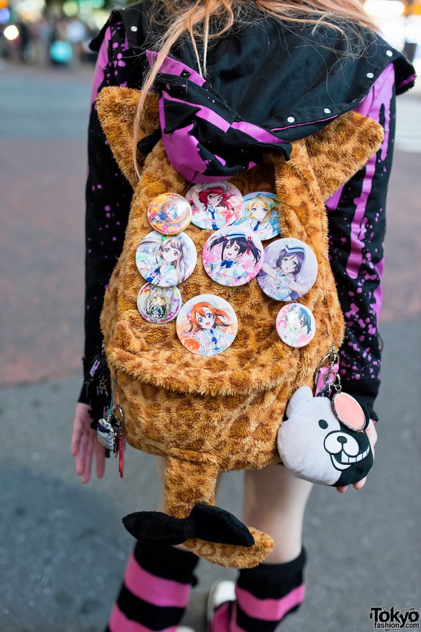 Manga Buttons Animal Backpack