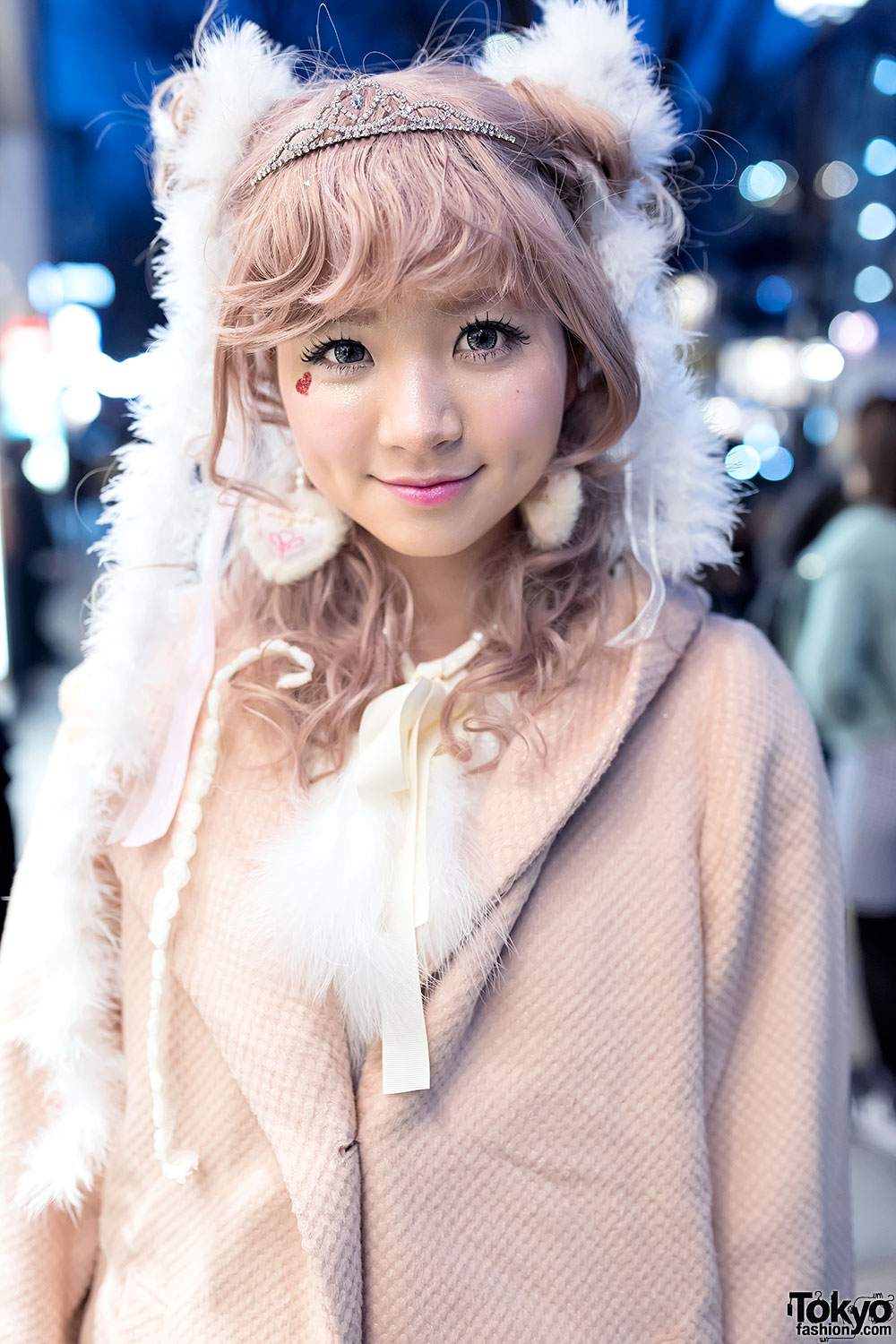 Swankiss Dress, Pastel Hair, Tiara & Swankiss Platforms in Harajuku