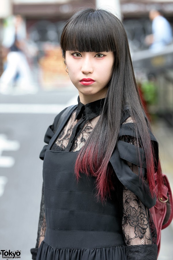 Black Bangs Pink Dip Dye Hair Tokyo Fashion News