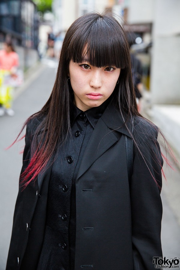 Pink Black Dip Dye Hair Tokyo Fashion News