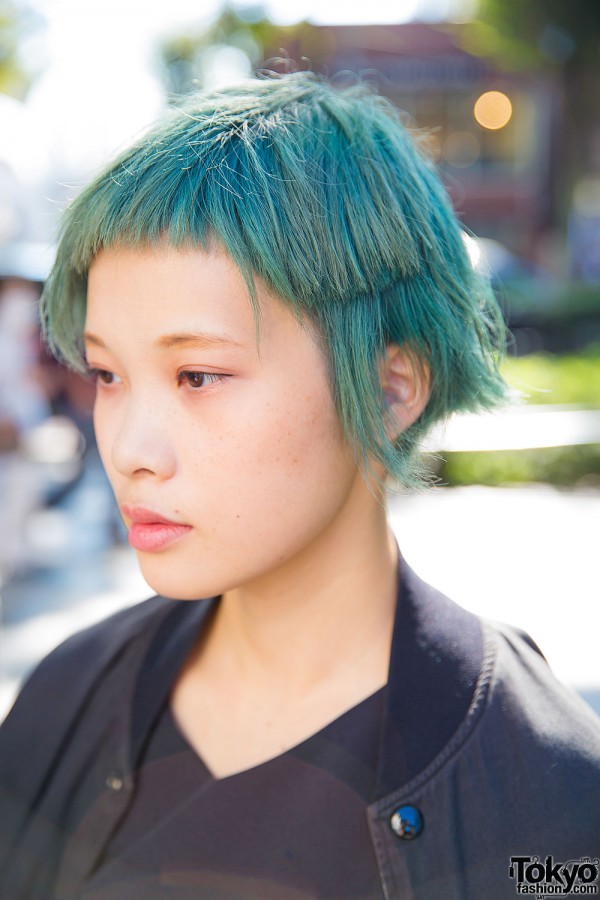 Short Green Harajuku Hairstyle