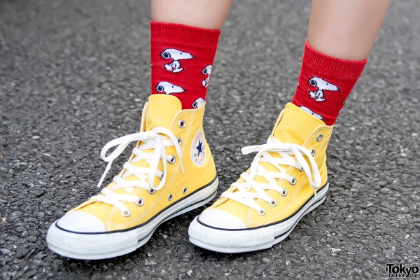 high top converse with socks