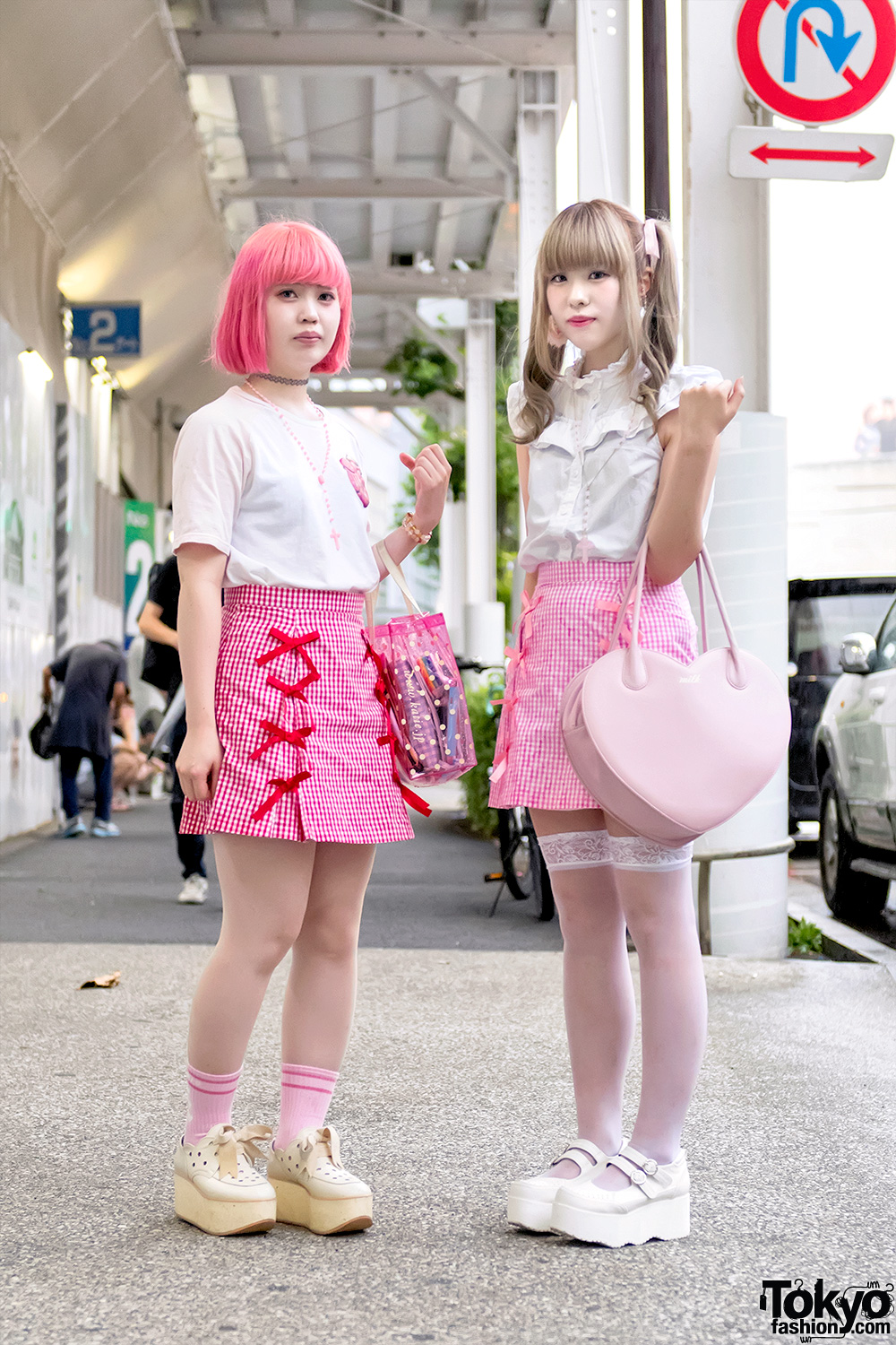 Cute Candy Stripper Harajuku Skirts w/ Katie, Milk & AHCAHCUM.muchacha