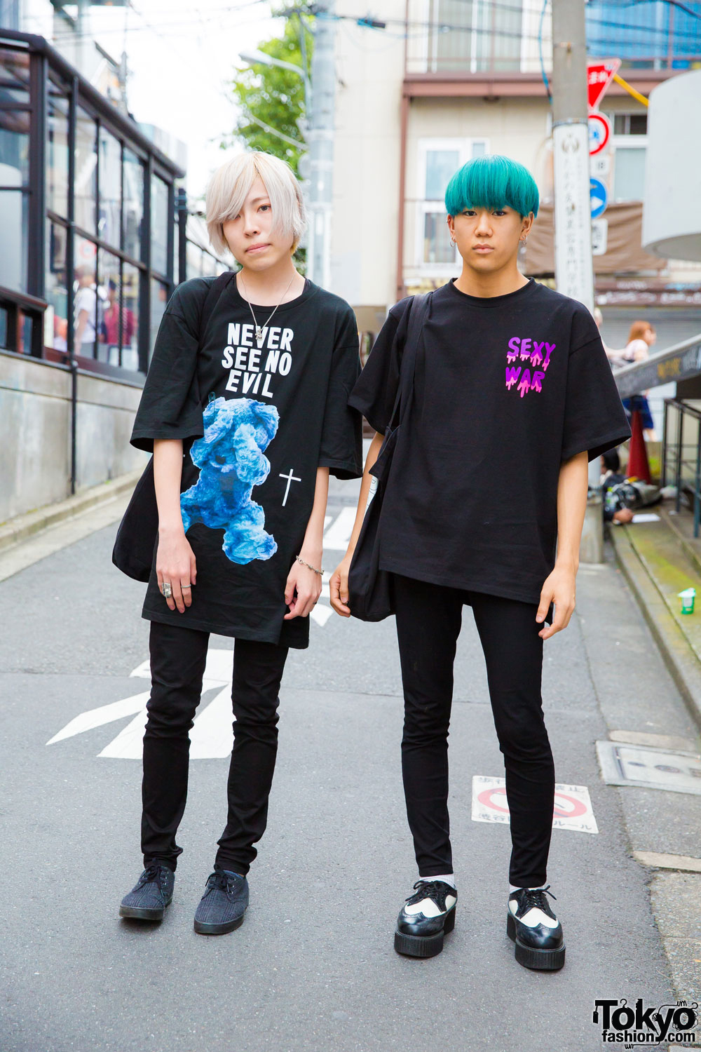 Harajuku Guys in Black Fashion w/ MYOB NYC, More Than Dope, Milk Boy
