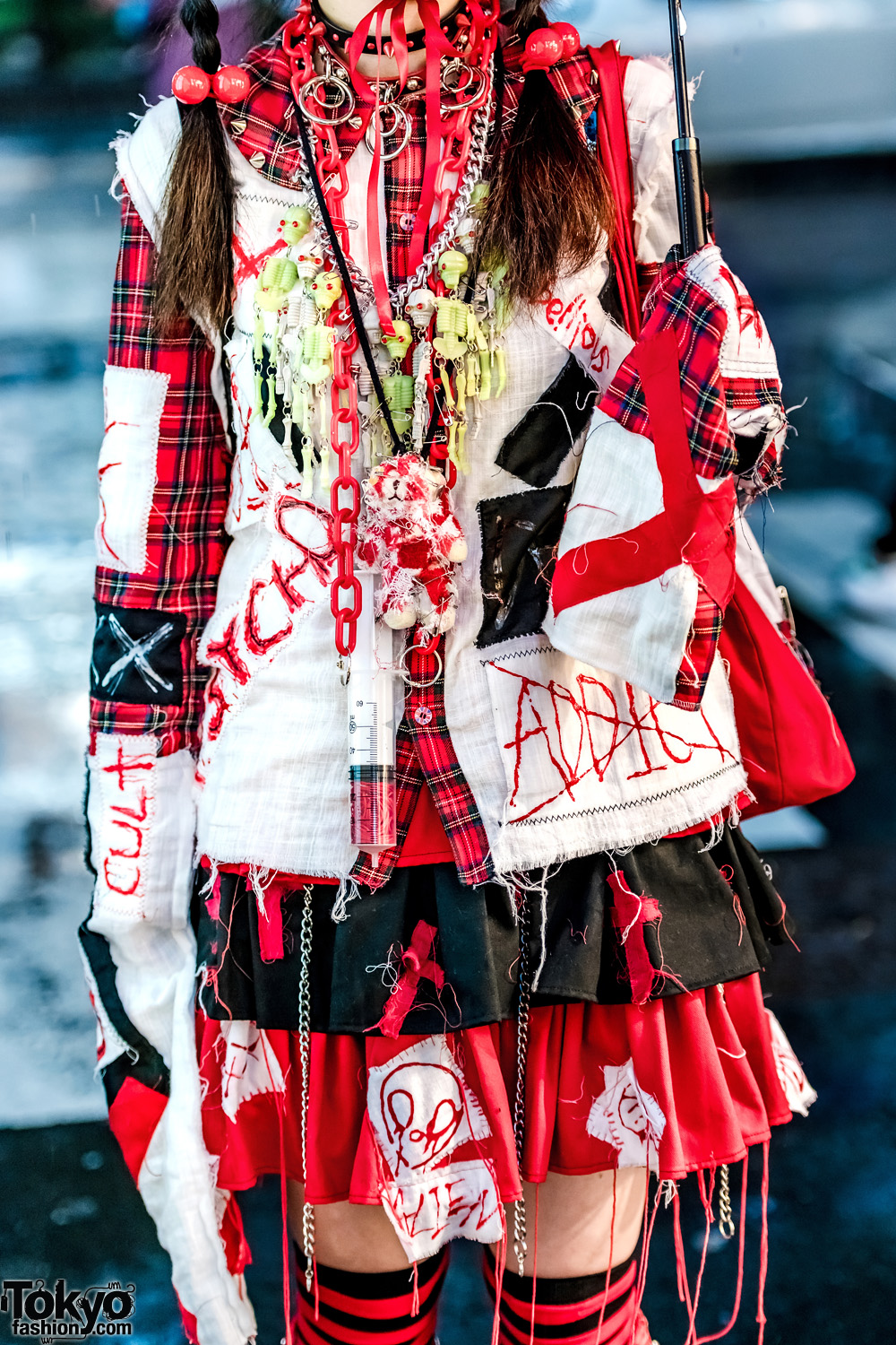 Harajuku Girl in Punk-Gothic Handmade Fashion, ACDC Rag & Yosuke USA