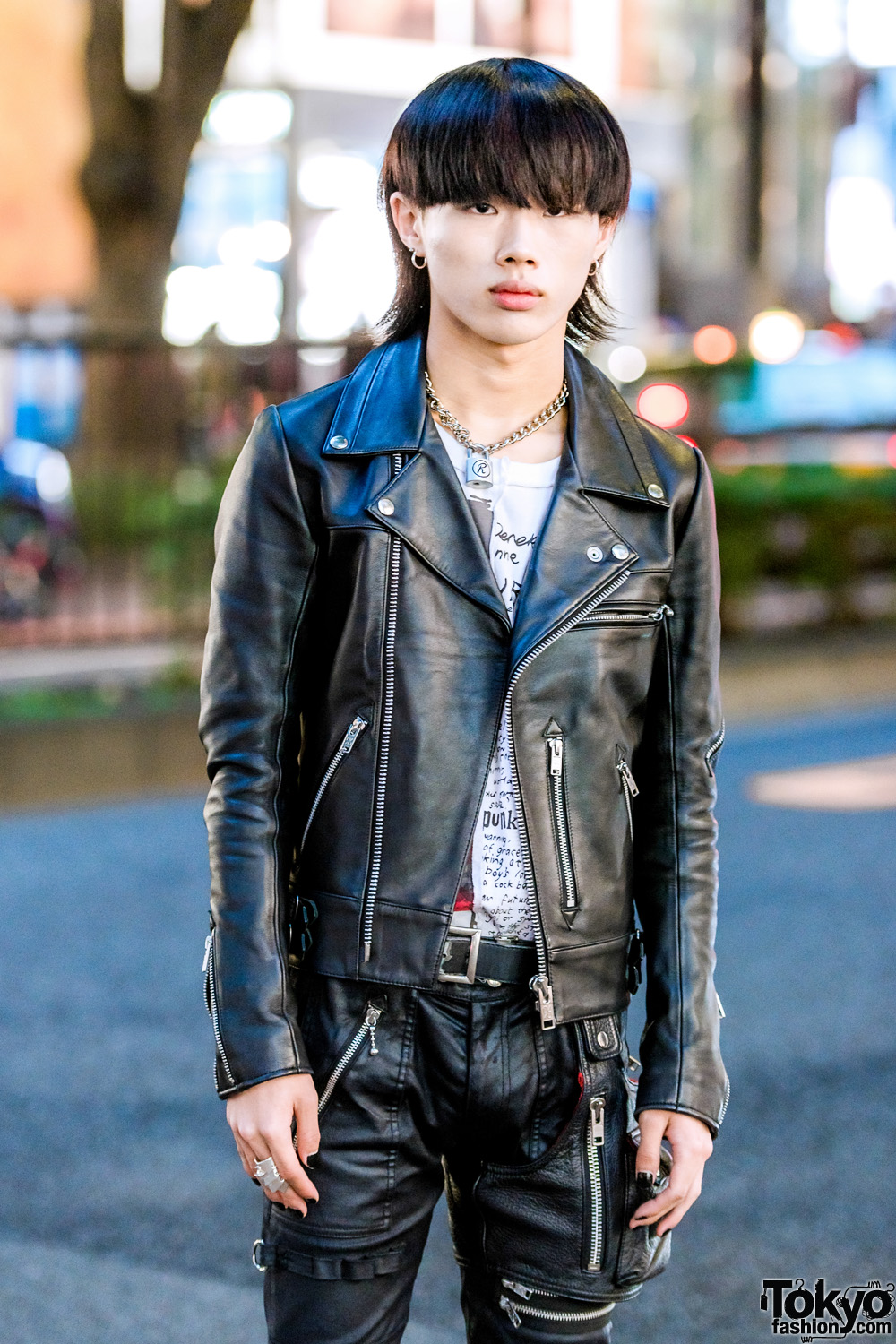 Harajuku Punk Street Style W 99 Is Motorcycle Jacket Leather Pants