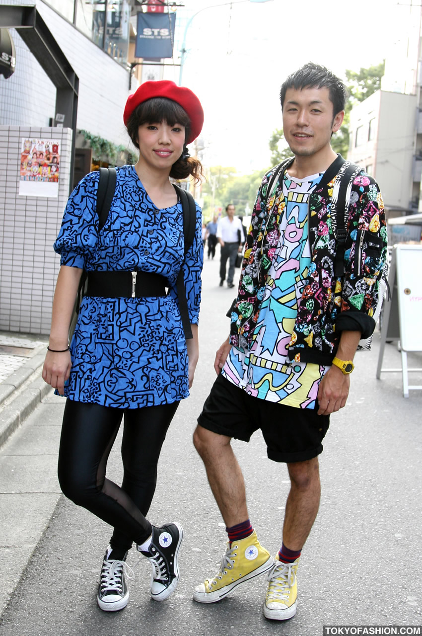 Red Beret & Converse High Tops in Harajuku – Tokyo Fashion