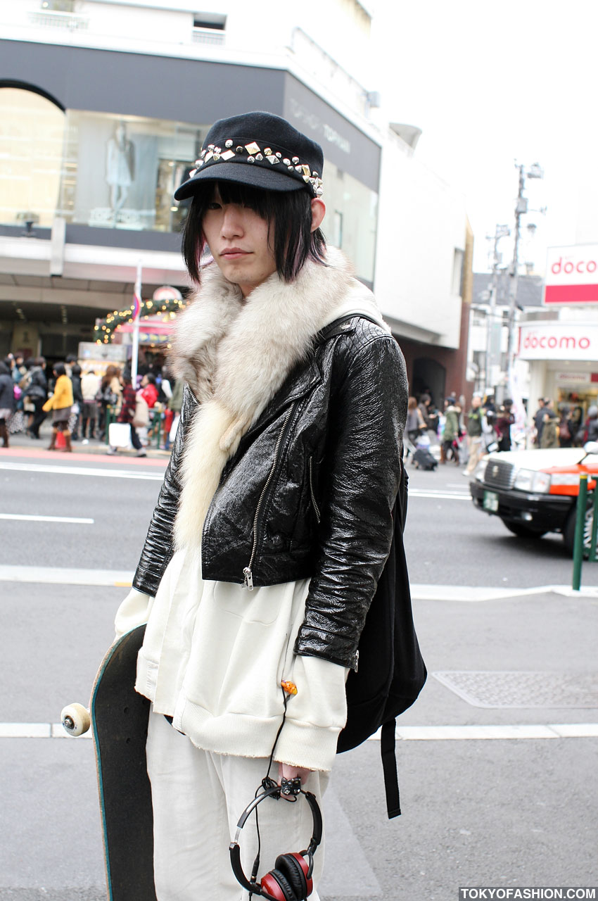 Kokon To Zai (KTZ) Bag & H&M Cropped Leather Jacket – Tokyo Fashion