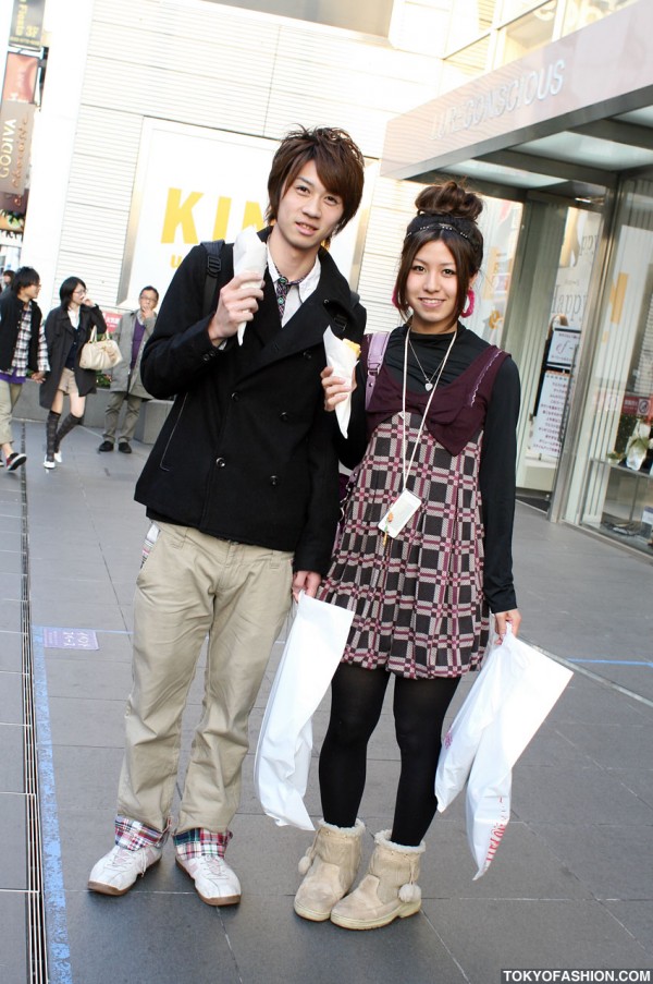 Japanese Couple Eating Crepes