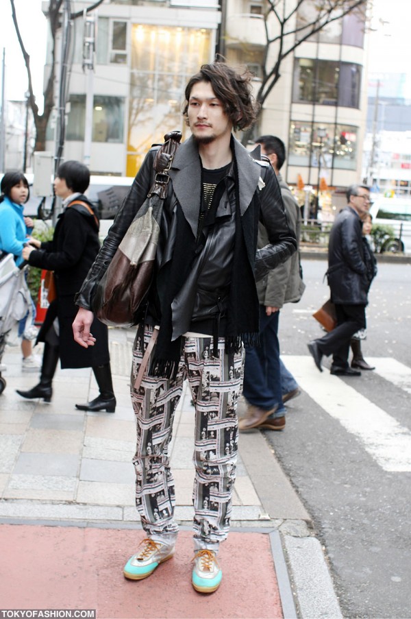 Harajuku Guy in Leather Jacket