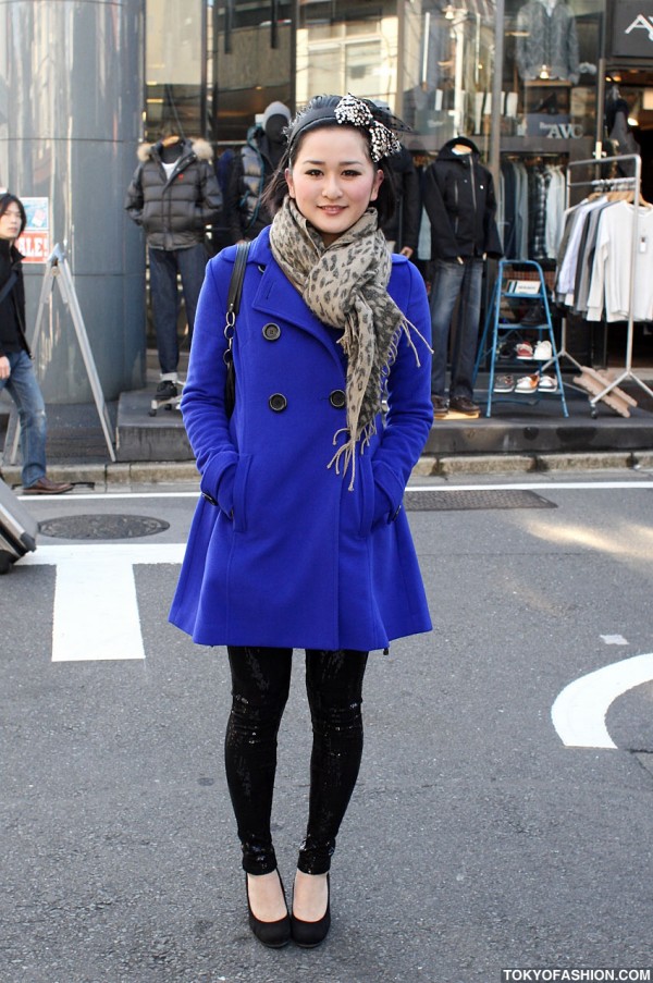 Japanese Girl in Double Breasted Coat