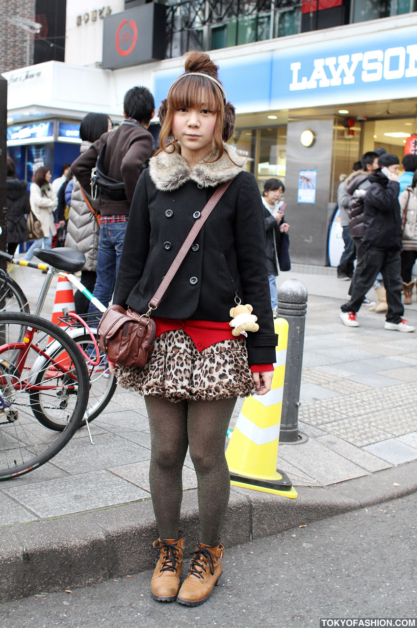 Chinatsu Wakatsuki Leopard Print Skirt in Harajuku – Tokyo Fashion