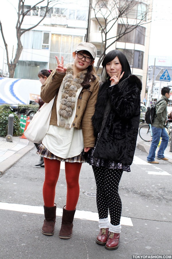 Plaid and Polka Dots in Harajuku