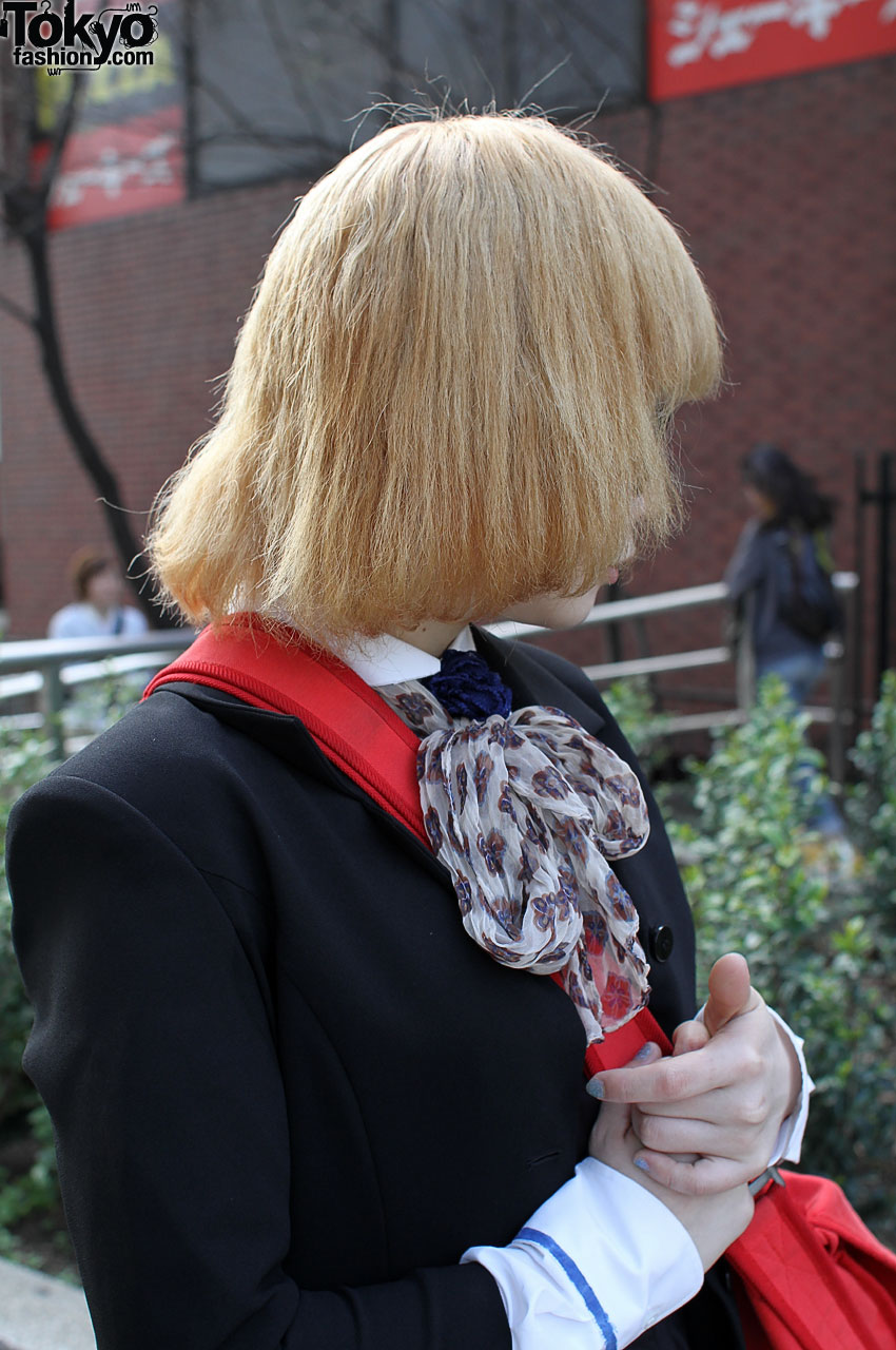 Christopher Nemeth Jacket & Blonde Bob in Harajuku