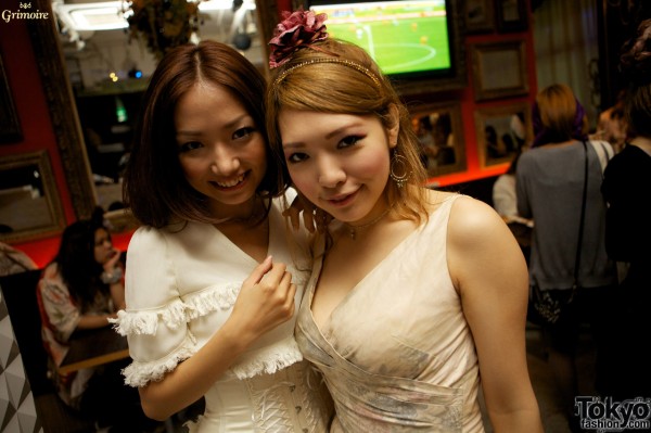 Cute girls at the Grimoire party in Tokyo.
