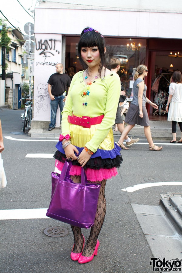 Handmade ruffled skirt & Baby Shoup bag