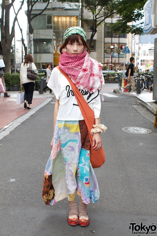 Kinji Patchwork Skirt & Hanjiro Shawl