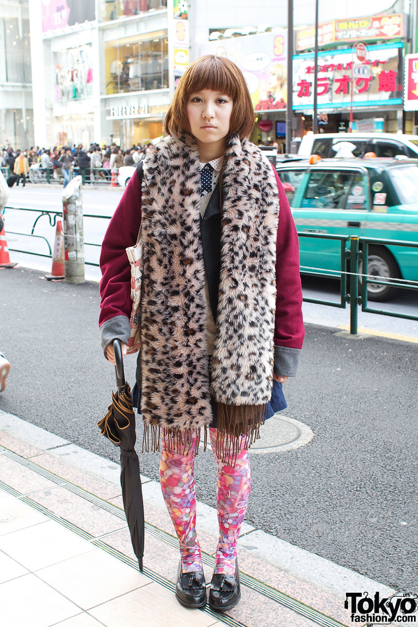 Jeanasis Faux Fur Stole & Haruta Loafers – Tokyo Fashion