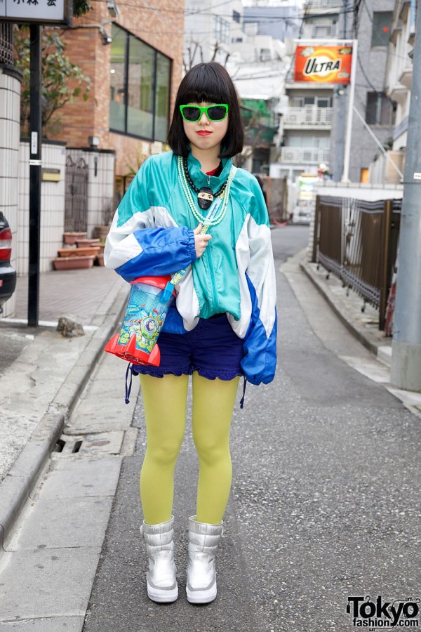Hanjiro track jacket & yellow tights