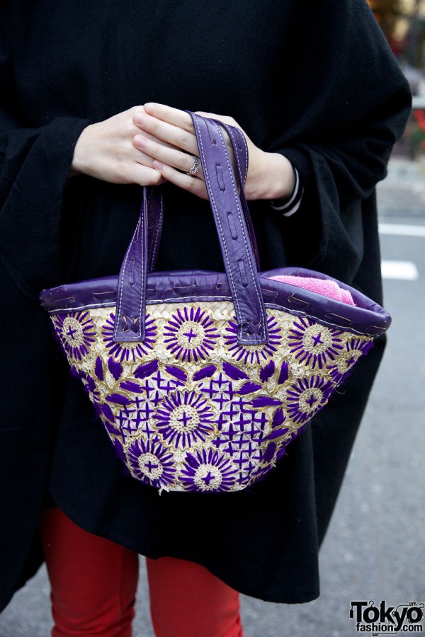 Purple Woven Bag in Harajuku