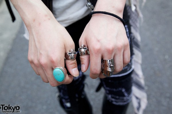 Silver Skull and Armor Rings