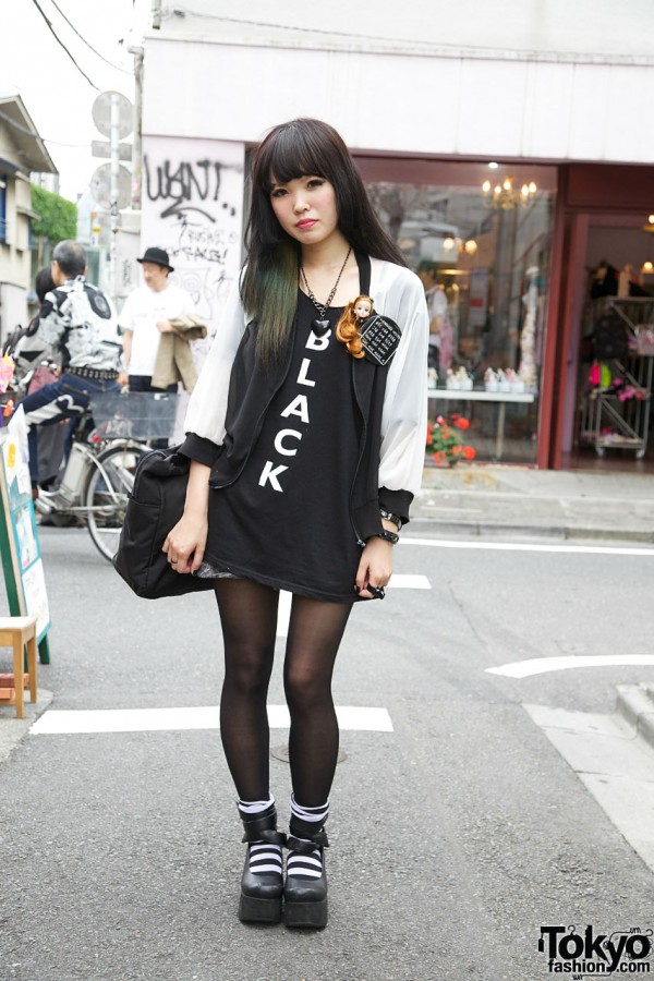 Black & White Harajuku Street Fashion
