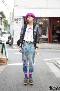 Japanese Guy w/ Purple Hair & Rocking Horse Shoes