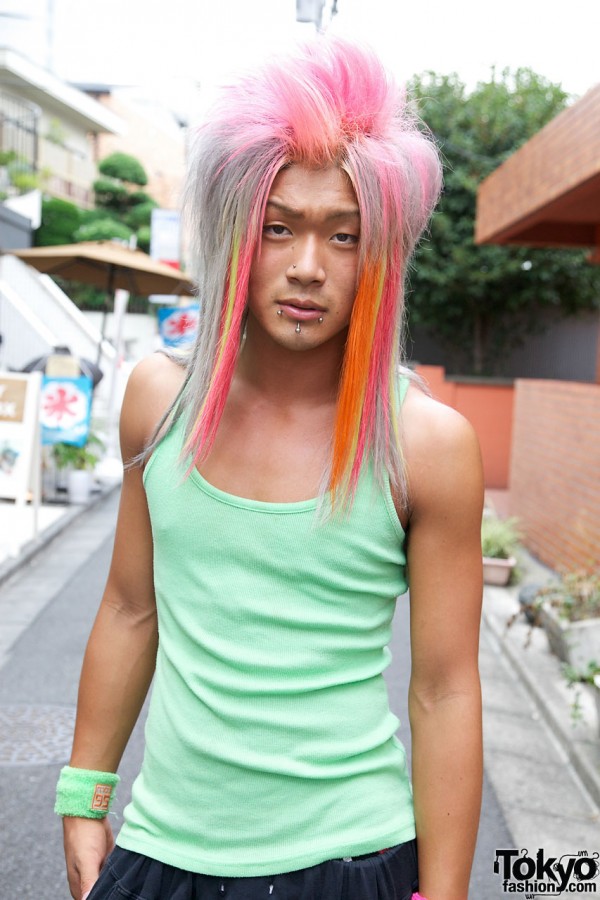 Shibuya Guy's Colorful Hairstyle