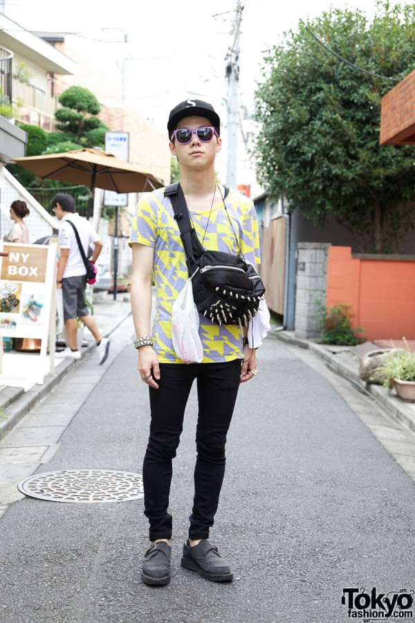 Harajuku Guy w/ Swagger x Porter Bag, Phenomenon Skinny Jeans & Creepers