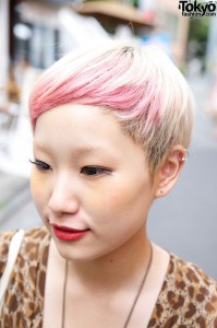 Japanese Girl's Short Pink Hairstyle