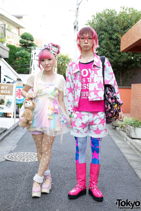 Kumamiki & Junnyan’s Super-Colorful Harajuku Street Style + Pink Hair