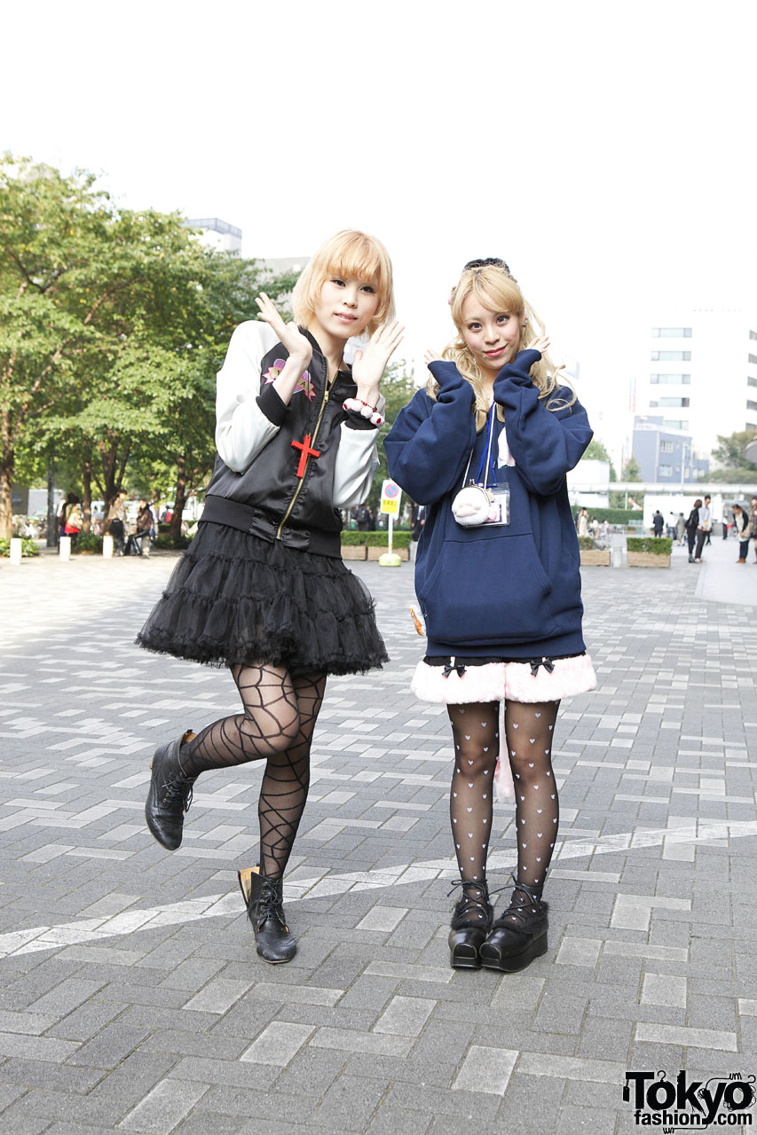 Bunka Girls' Nadia Satin Jacket & Shirley Temple Furry Shorts in Shinjuku