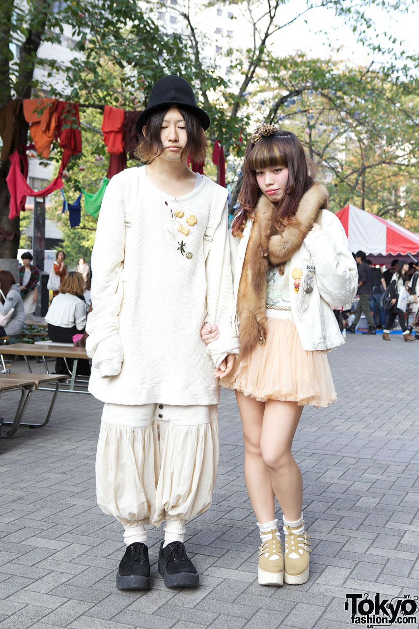 Handmade Accessories, Hat with Molded Face & Chiffon Miniskirt