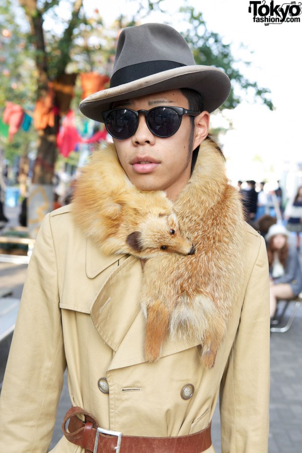 Japanese Guy's Fedora & Fur
