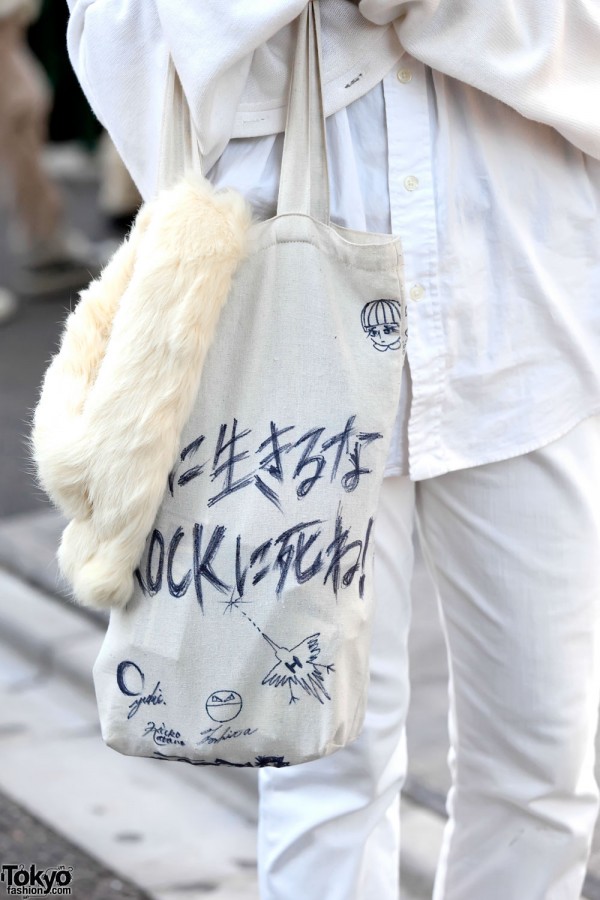 Hand Illustrated Bag in Harajuku