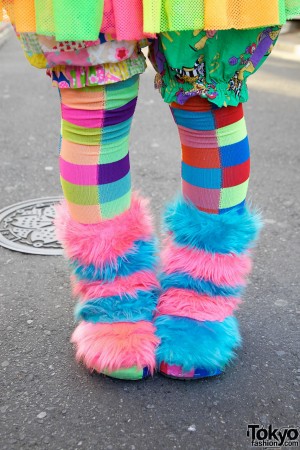 Bright Rainbow-colored Harajuku Decora Girls Maimai & Marina – Tokyo 