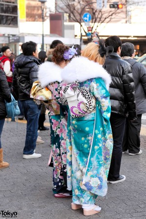 Kimono Pictures on Coming of Age Day in Tokyo 2012 – Tokyo Fashion