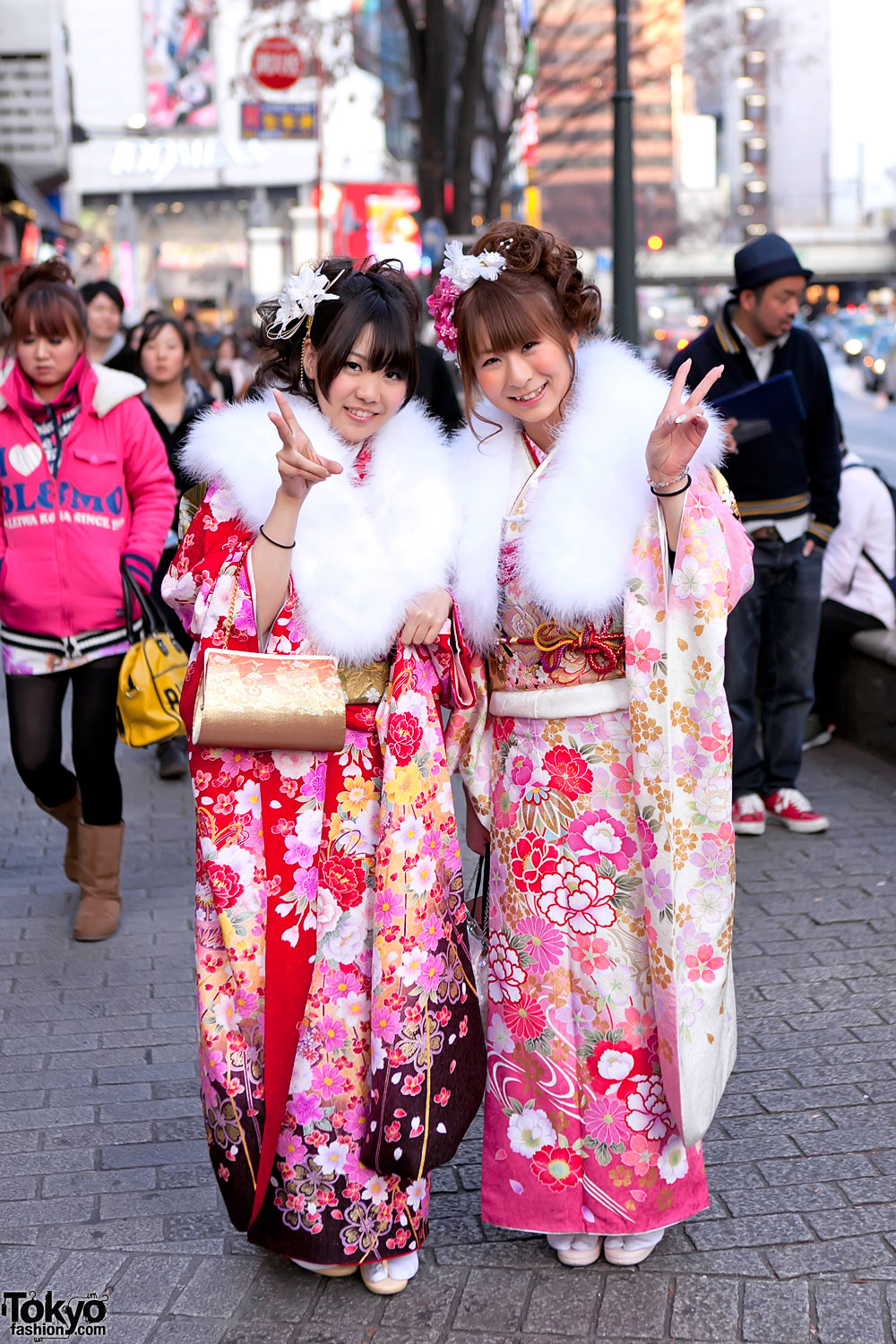 Kimono Pictures on Coming of Age Day in Tokyo 2012