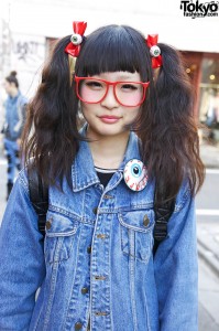 Cute Eyeball Hair Bows & Glasses in Harajuku