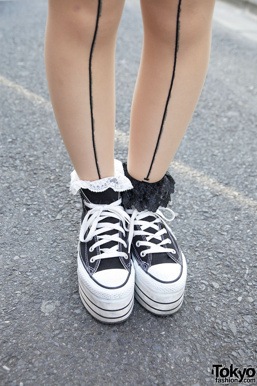 stockings and converse