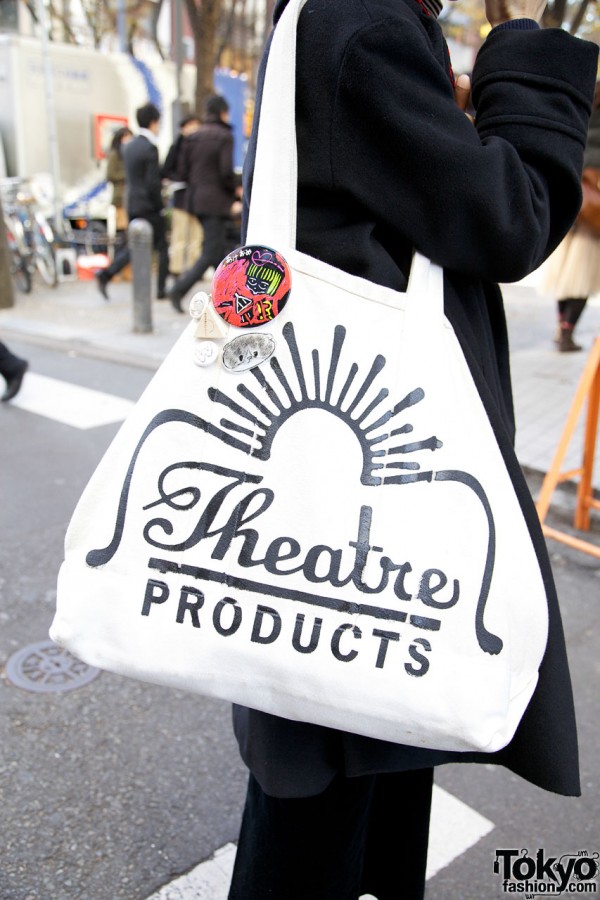 Theatre Products bag with buttons in Harajuku