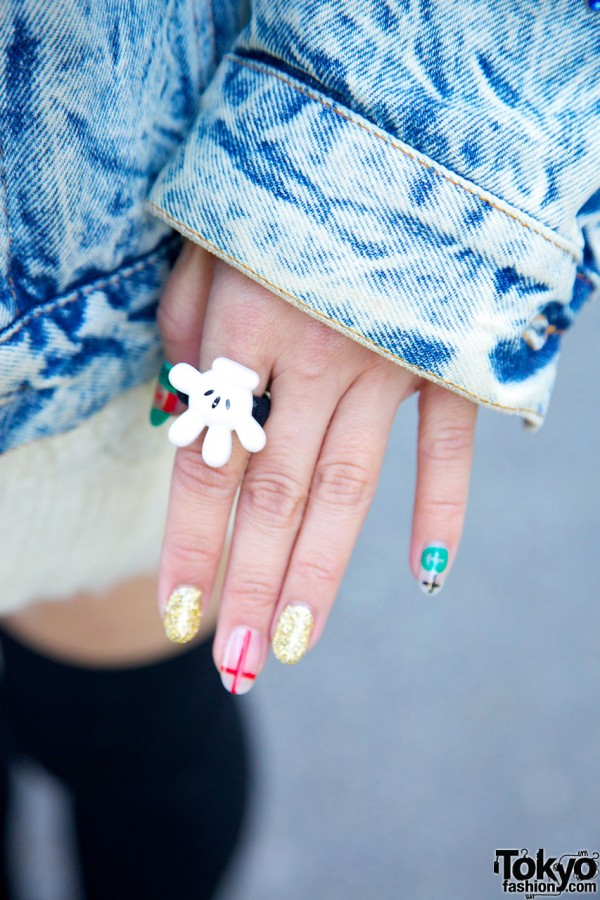 Mickey Mouse Glove Ring in Harajuku
