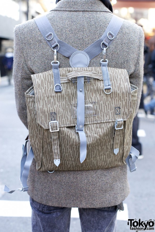 Graphic backpack in Harajuku