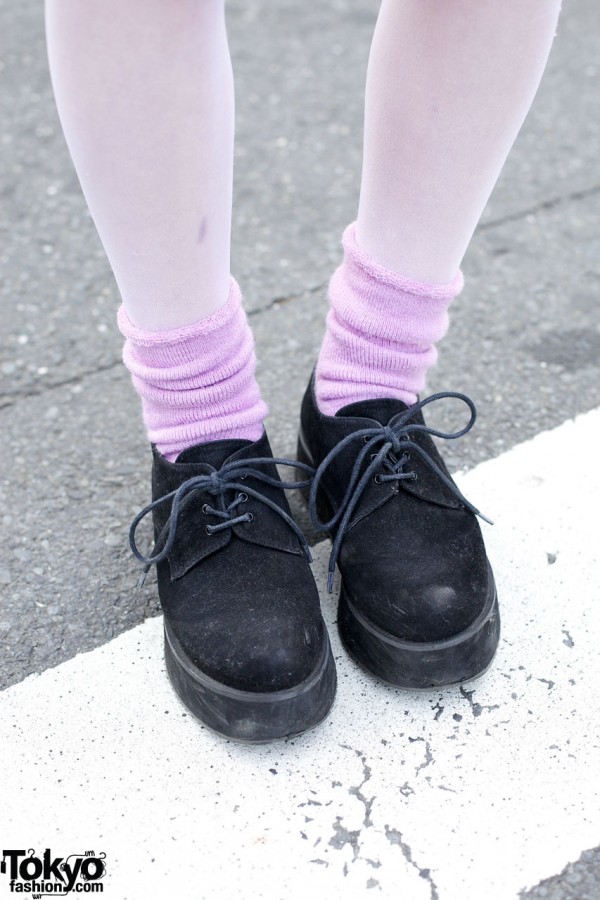 Purple Socks & Spinns Harajuku Shoes