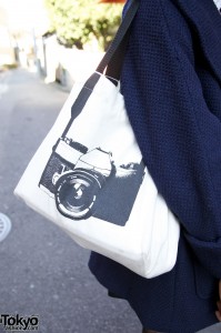 Bag with camera print in Harajuku
