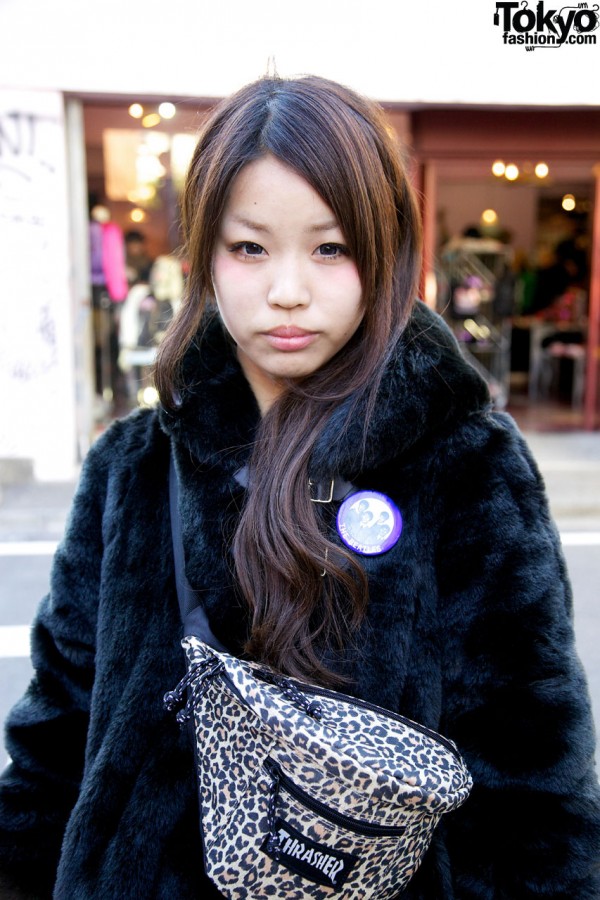 Plush coat from Jouetie in Harajuku