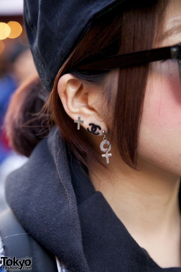 Bubbles earrings in Harajuku