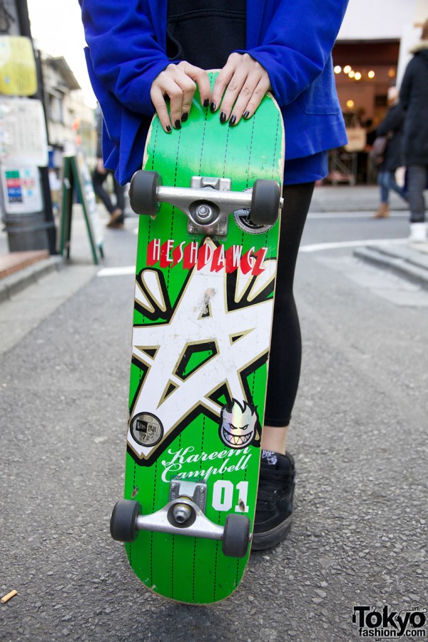 Kareem Campbell skateboard in Harajuku