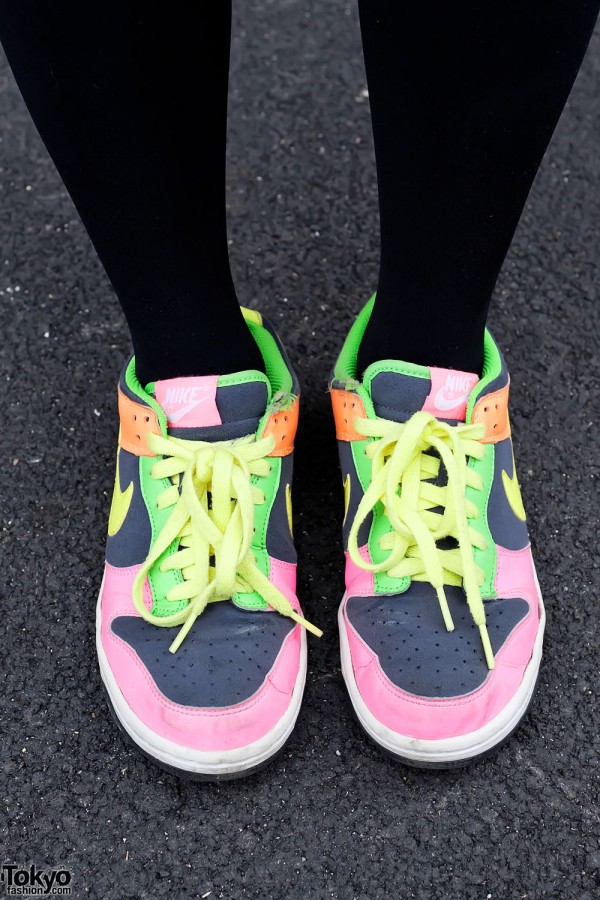 Colorful Nike Dunk Sneakers in Harajuku