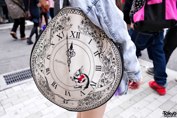 Flapper Rabbit Clock Bag in Harajuku